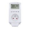 Termostaticky spínaná zásuvka, zásuvkový termostat, 230V/16A, režim vytápění nebo chlazení, různé teplotní režimy