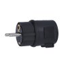 Zástrčka do vlhka, úhlová, IP44, černá