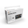 Meteostanice, extra velký barevný LCD, teplota, vlhkost, tlak, RCC, USB nabíjení, bílá