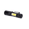 LED kovová svítilna, 150 +60lm, 3W + COB, AA, černá