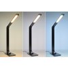 LED stolní lampička stmívatelná, 8W,  display, změna chromatičnosti, hliník, černá