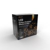 LED venkovní vánoční závěs, hvězdy, šíře 3m, 123LED, IP44, 3xAA, teplá bílá