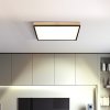 LED stropní osvětlení s dálkovým ovládáním, čtvercové, dekor dřeva, 3000lm, 40W, 45x45cm