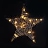 LED ratanová hvězda, 40x LED, 2xAA, 40cm