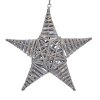 LED ratanová hvězda, 40x LED, 2xAA, 40cm