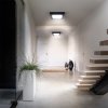 LED mini panel CCT, přisazený, 12W, 900lm, 3000K, 4000K, 6000K, čtvercový, černá barva