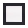 LED mini panel CCT, přisazený, 12W, 900lm, 3000K, 4000K, 6000K, čtvercový, černá barva