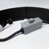 LED mini panel CCT, přisazený, 12W, 900lm, 3000K, 4000K, 6000K, čtvercový, černá barva