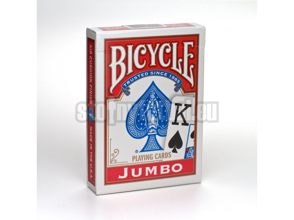 Bicycle Rider Back Jumbo Poker červené