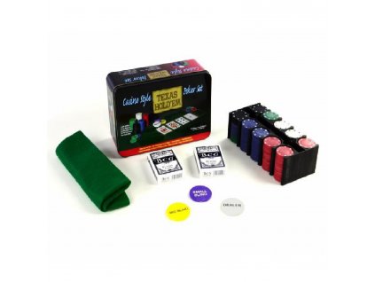Poker Set - 200 žetónov v plechovej dóze