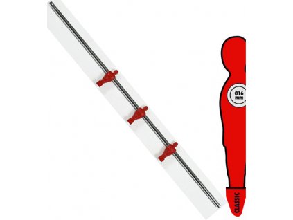 Tyč pre stolný futbal 3 hráči červení