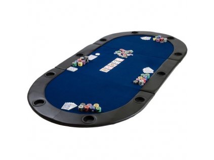 Poker podložka skladacia modrá