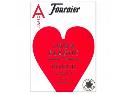 Fournier Jumbo 100% plast, červená