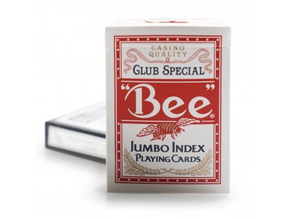 Poker karty Bicycle Bee Jumbo index - Červené