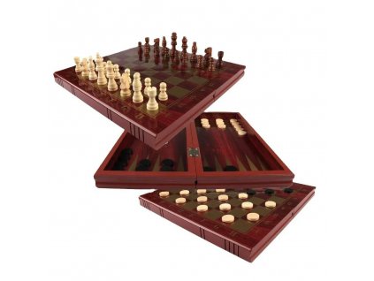 Šach, backgammon a dáma set 3v1