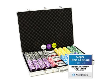 Pokerový kufor 1000 ks žetónov ULTIMATE, hodnota 5 - 1000