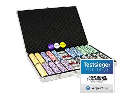 Poker set 1000 ks žetónov OCEAN, hodnoty 5 - 1000