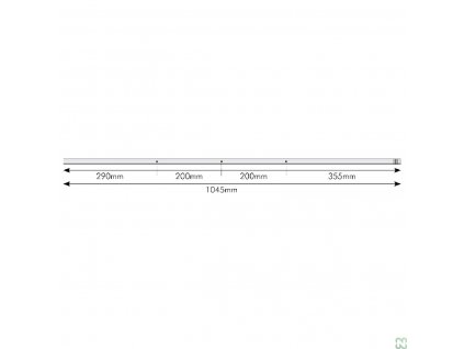 Tyč 3 bez hráčov - oceľ 16mm x 1045 mm