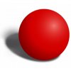 Pogumovaná lopta červená