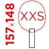 XXS = 157x148 mm