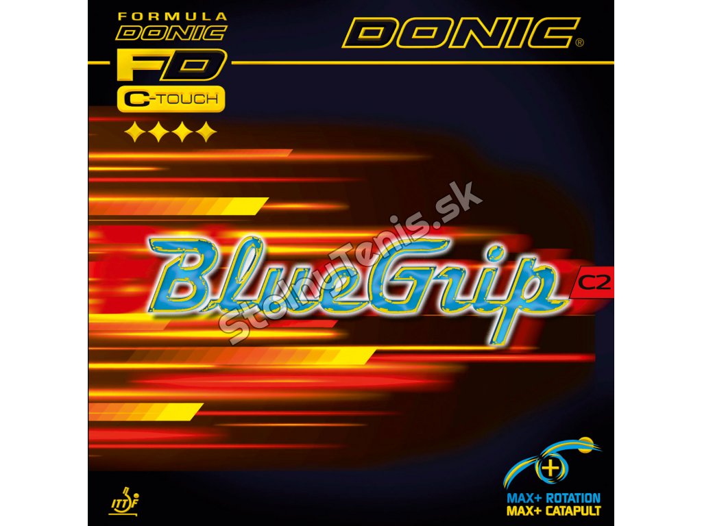 Poťah Donic BlueGrip C2 (Poťah farba čierny / BLACK, Hrúbka špongie max)