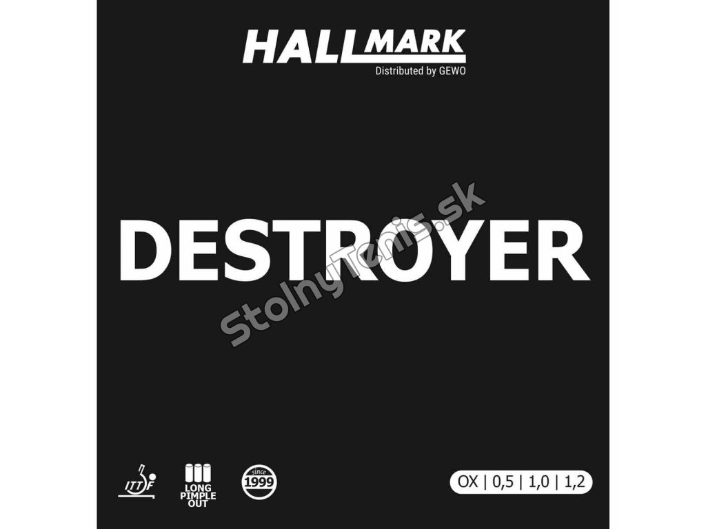 Poťah Hallmark Destroyer (Poťah farba čierny / BLACK, Hrúbka špongie 1,2 mm)