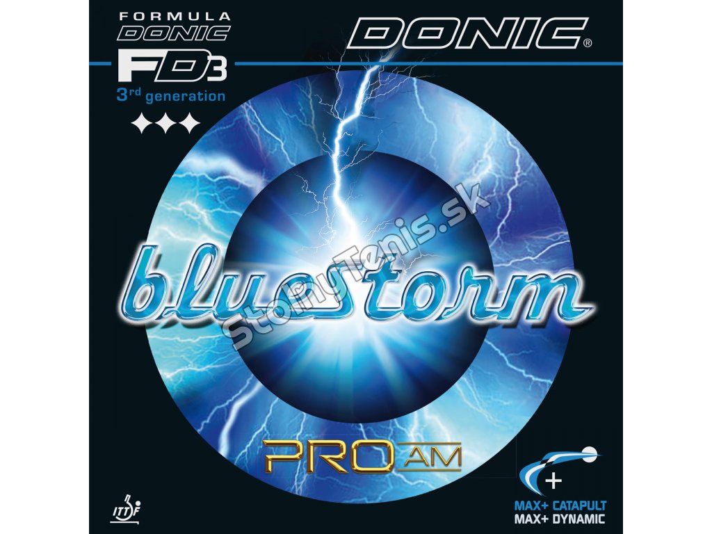 Poťah Donic blueStorm PRO AM (Poťah farba čierny / BLACK, Hrúbka špongie max)