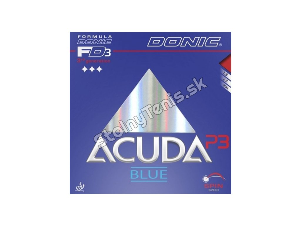 Poťah Donic Acuda Blue P3 (Poťah farba čierny / BLACK, Hrúbka špongie max)