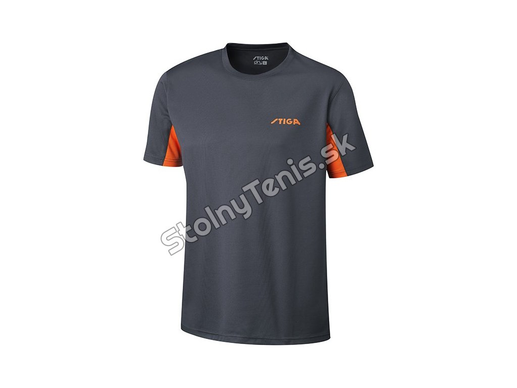 Tričko Stiga Atlantis grey/orange (Veľkosť textil XS)