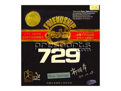 Poťah Friendship 729 FX blue sponge (Poťah farba čierny / BLACK, Hrúbka špongie 2,2 mm)