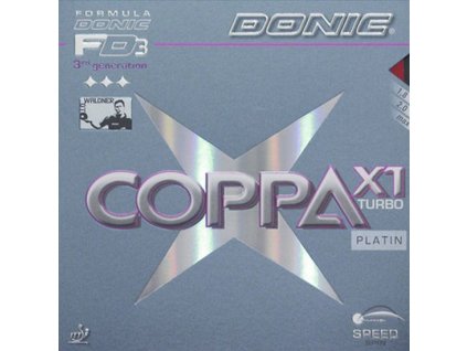 Poťah Donic Coppa X1 Turbo Platin (Poťah farba čierny / BLACK, Hrúbka špongie max)