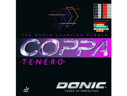 Poťah Donic Coppa Tenero (Poťah farba čierny / BLACK, Hrúbka špongie max)