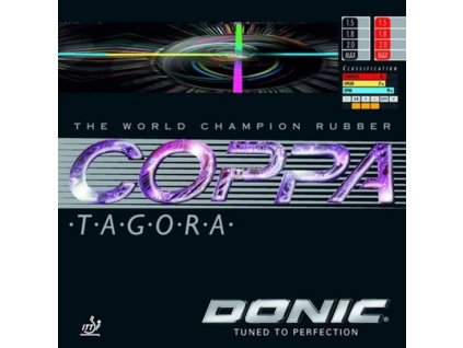 Poťah Donic Coppa Tagora (Poťah farba čierny / BLACK, Hrúbka špongie max)