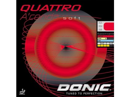 Poťah Donic Quattro A´Conda Soft (Poťah farba čierny / BLACK, Hrúbka špongie 1,8 mm)