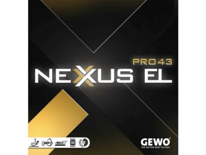 Poťah Gewo NEXXUS EL PRO 43 (Poťah farba čierny / BLACK, Hrúbka špongie max)