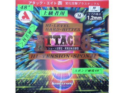 Poťah Armstrong Attack 8 48° (Poťah farba čierny / BLACK, Hrúbka špongie 2,1 mm)