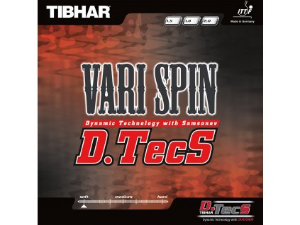 Poťah Tibhar Vari Spin D.TecS (Poťah farba čierny / BLACK, Hrúbka špongie 2,0 mm)
