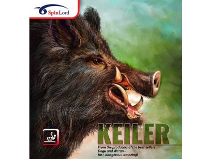 Poťah SpinLord Keiler OX (Poťah farba čierny / BLACK, Hrúbka špongie OX/0 mm)