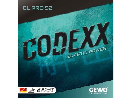 Poťah Gewo Codexx EL Pro 52 (Poťah farba čierny / BLACK, Hrúbka špongie 2,2 mm)