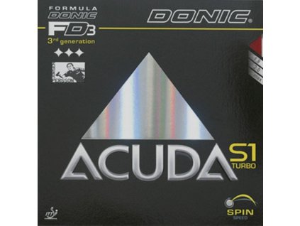 Poťah Donic Acuda S1 Turbo (Poťah farba čierny / BLACK, Hrúbka špongie max)