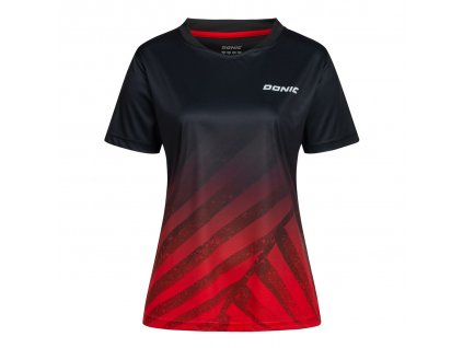 donic ladies flow black red front web