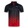 donic poloshirt flow black red front web