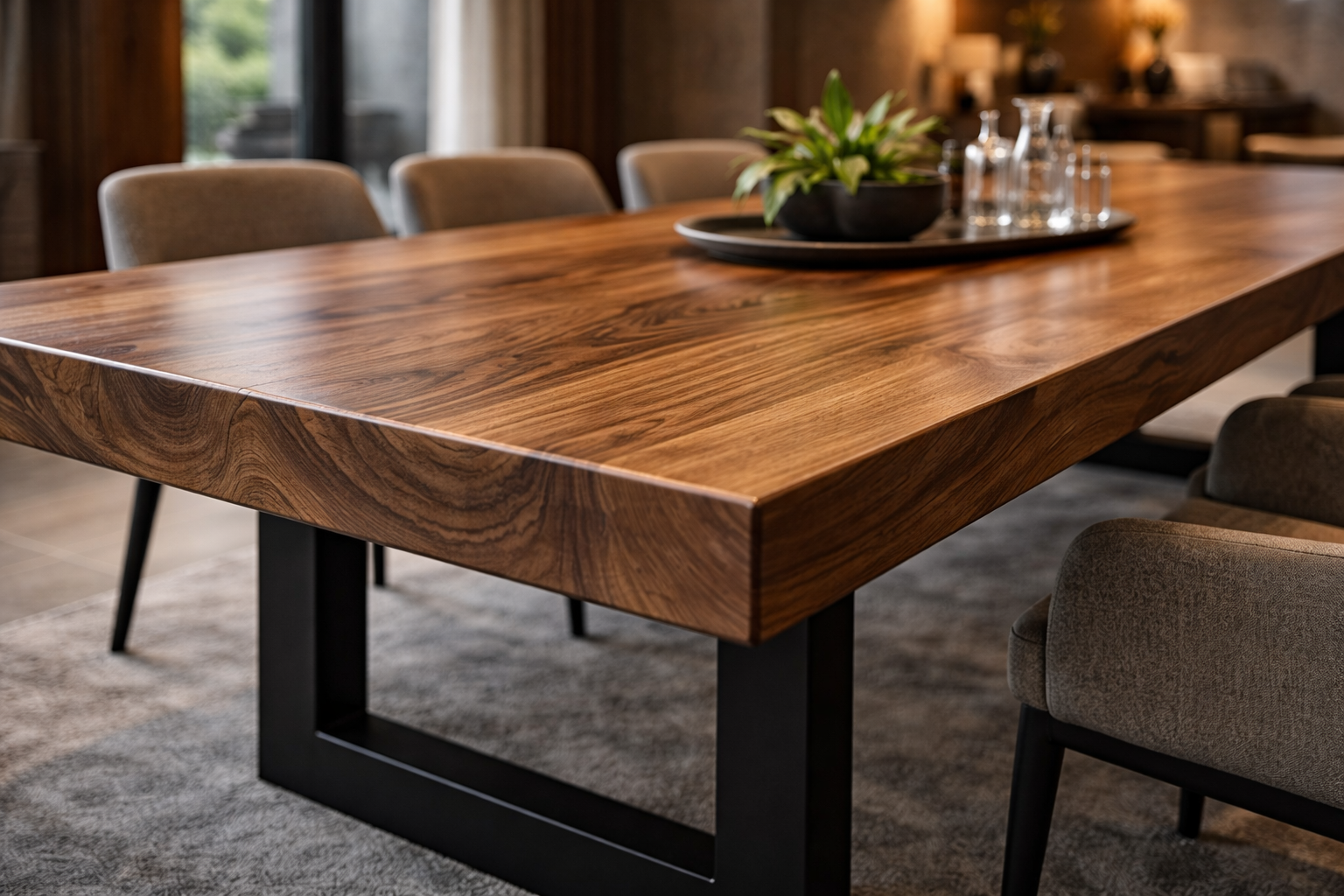 Stůl v hotelovém interiéru