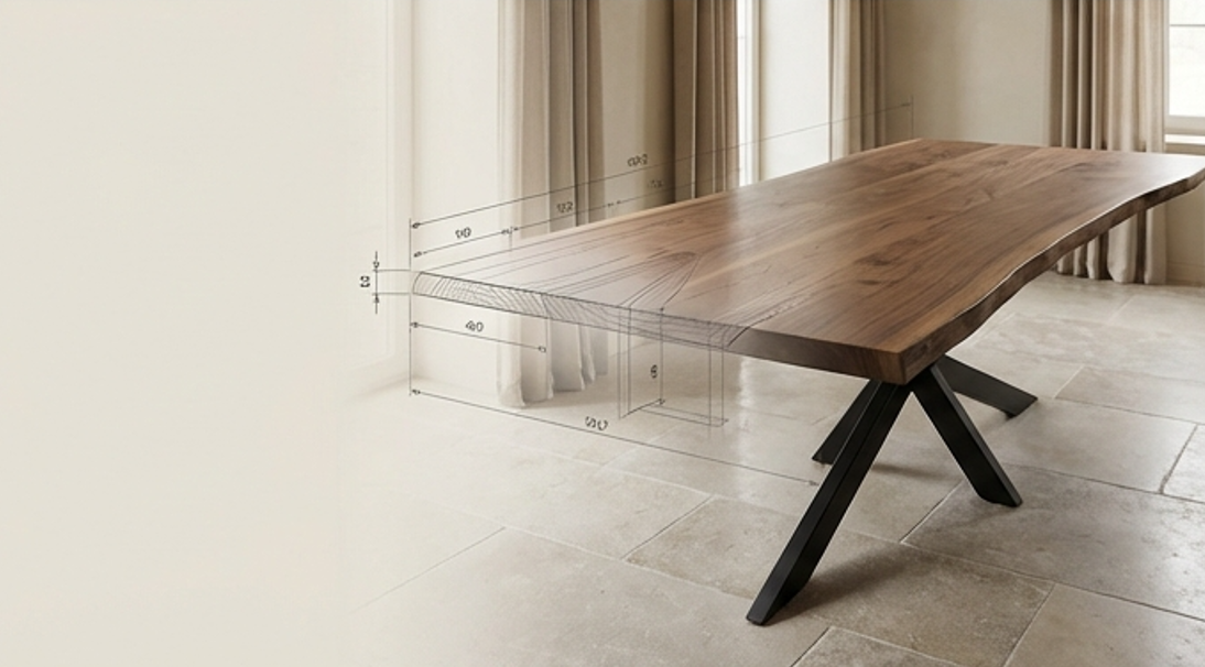 Návrh jídelního stolu na míru