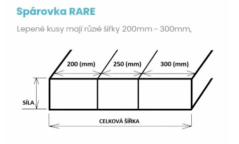 Spárovka RARE – široké lamely 200–300 mm