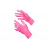 Ružové nitrilové rukavice AKZENTA STYLE SERIES
