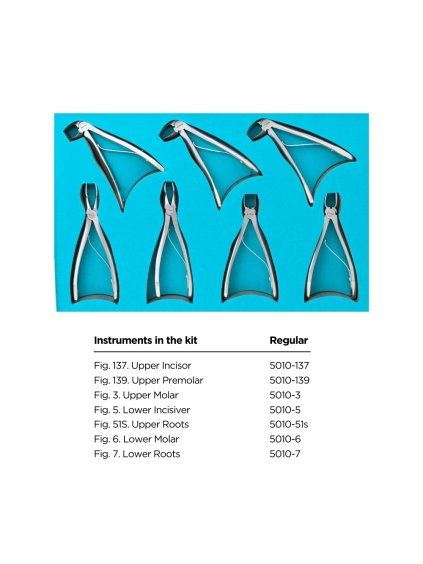 Child extraction forceps kit, 7pcs