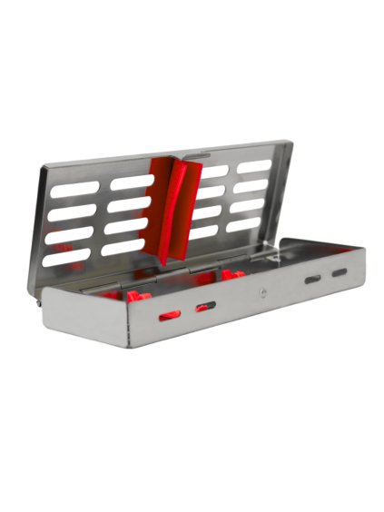 Ocelová sterilizační kazeta pro 5 nástrojů