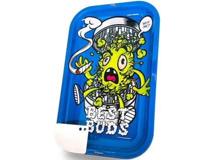 469ca8203ddcc33d317459f8819ba92a best buds grind me large metal rolling tray with magnetic grinder card