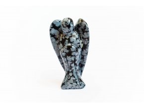 Obsidián vločkový léčivý anděl -3,5cm/ 4 cm/ 5cm